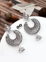 The Intricate Motifs - Oxidised Boho Earrings