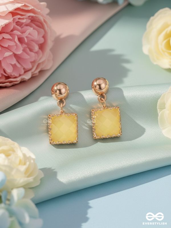 The Mellow Yellow- Golden Embellished Earrings