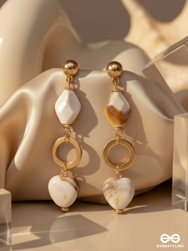 The 'Shell'abration- Golden Embellished Earrings