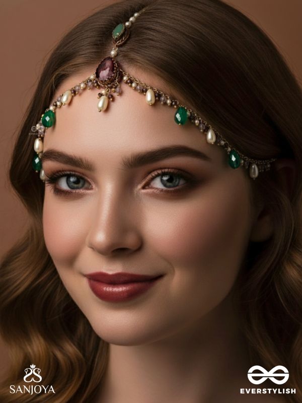 SIBIRA - SUPREME ROYALTY - STONE, BEADS AND GLASS DROPS EMBROIDERED MAANGTIKA