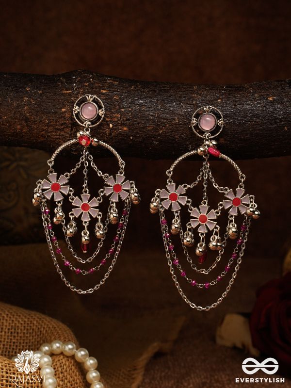 DREAM DANGLES - STATEMENT FLORAL ENAMELLED CHANDBALI